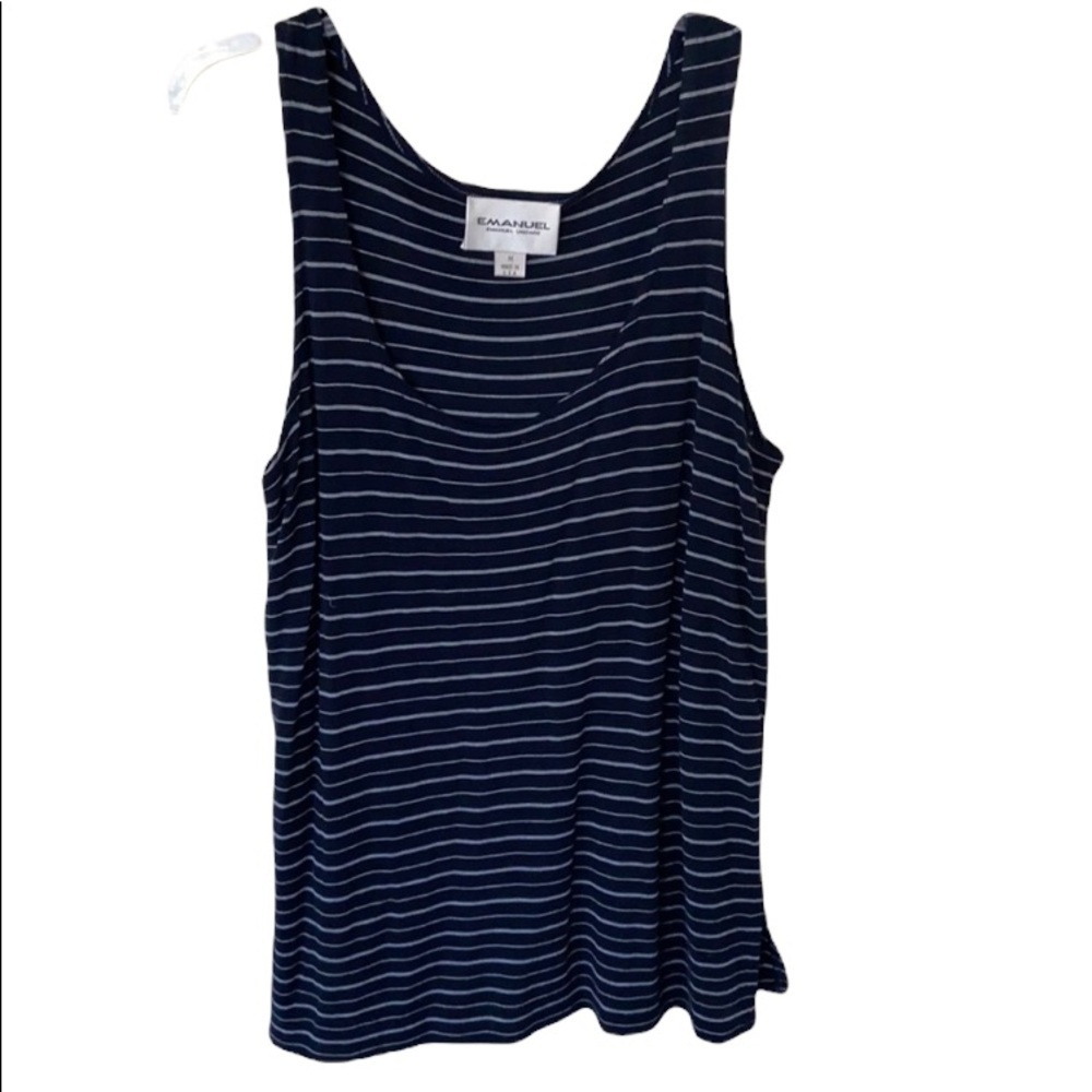 Emanuel Ungaro M navy and white top
